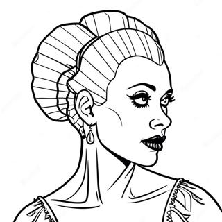 Bride Of Frankenstein Classic Coloring Page 32552-26215