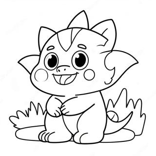 Cute Spike Character Coloring Page 32583-26245