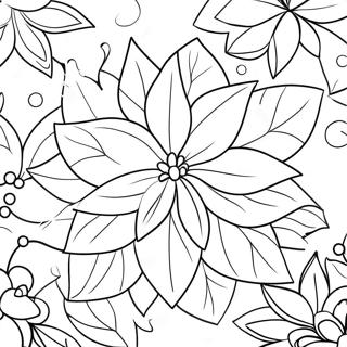 Poinsettia Flower Coloring Page 32602-26258