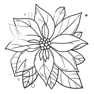 Poinsettia Flower Coloring Page 32602-26259