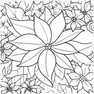 Poinsettia Flower Coloring Page 32602-26260