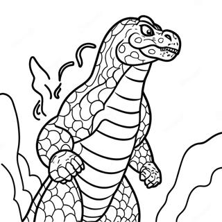 Godzilla Atomic Breath Coloring Pages