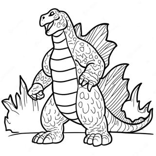 Godzilla Atomic Breath Coloring Page 32632-26279