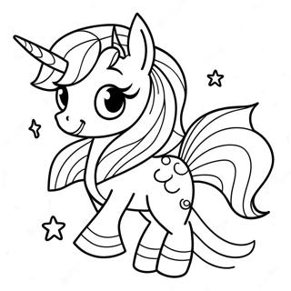 Sparkling Mermaid Pony Coloring Page 32643-26295