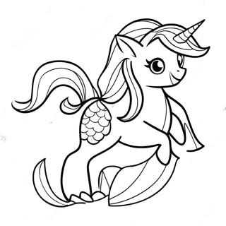 Sparkling Mermaid Pony Coloring Page 32643-26296