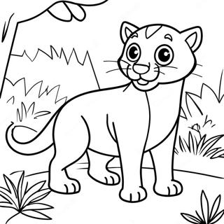 Cute Prowler In Jungle Coloring Page 32673-26314