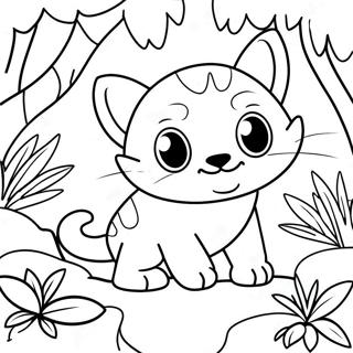 Cute Prowler In Jungle Coloring Page 32673-26315