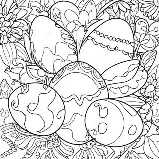 Colorful Easter Eggs Coloring Page 32683-26324