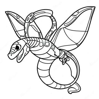 Flying Rayquaza Coloring Page 32703-26344