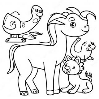 Colorful South American Animals Coloring Page 32723-26357