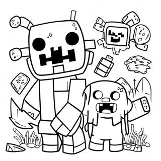 Minecraft Mutant Mobs Coloring Page 32752-26378