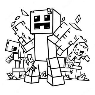 Minecraft Mutant Mobs Coloring Page 32752-26379