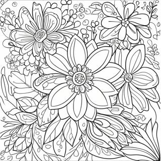 Full Page Floral Pattern Coloring Page 32772-26394