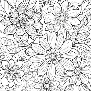 Full Page Floral Pattern Coloring Page 32772-26395