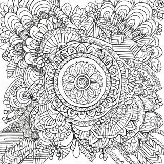 Intricate Mandala Pattern Coloring Page 32773-26397