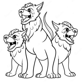 Cerberus Coloring Pages