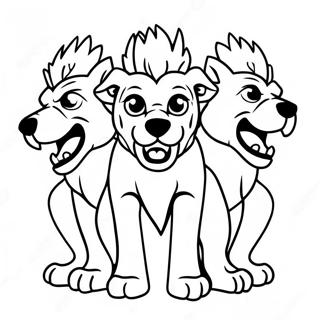 Cerberus Mythical Three Headed Dog Coloring Page 32792-26411