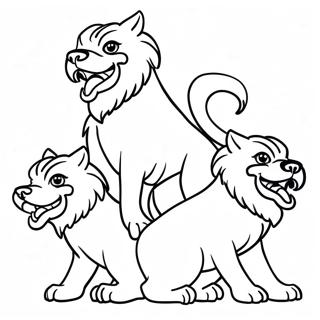 Cerberus Mythical Three Headed Dog Coloring Page 32792-26412