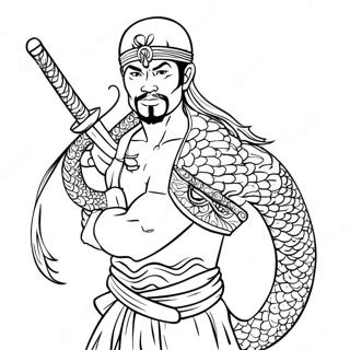 Obanai Iguro With Serpent Sword Coloring Page 32803-26421