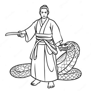 Obanai Iguro With Serpent Sword Coloring Page 32803-26423