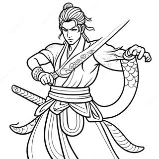 Obanai Iguro With Serpent Sword Coloring Page 32803-26424