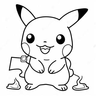 Among Us Pikachu Coloring Pages