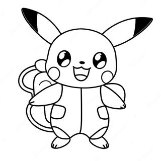 Cute Pikachu In Among Us Spacesuit Coloring Page 32823-26441