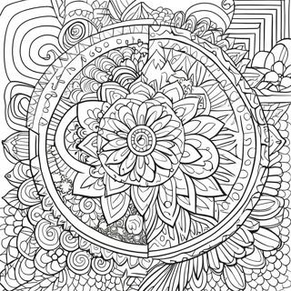 Hipster Aesthetic Mandala Coloring Page 32842-26447