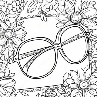 Vintage Sunglasses Hipster Coloring Page 32843-26457