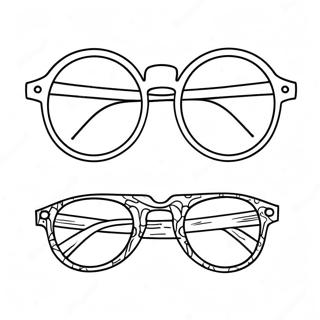 Vintage Sunglasses Hipster Coloring Page 32843-26458