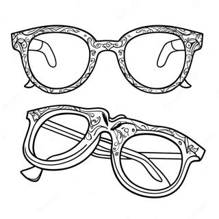 Vintage Sunglasses Hipster Coloring Page 32843-26460