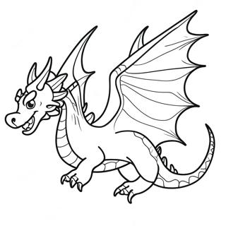 Majestic Dragon In Flight Coloring Page 32893-26497