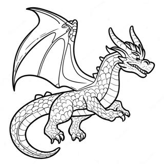 Majestic Dragon In Flight Coloring Page 32893-26499