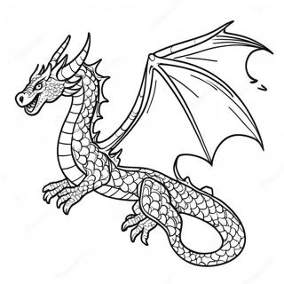 Majestic Dragon In Flight Coloring Page 32893-26500