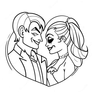 Love Joker And Harley Quinn Coloring Pages