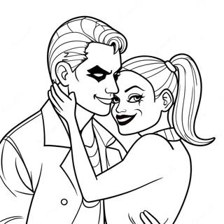 Love Joker And Harley Quinn Coloring Page 32902-26495