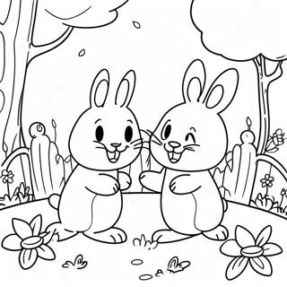 Max And Ruby Playing In The Garden Coloring Page 32913-26505