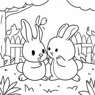 Max And Ruby Playing In The Garden Coloring Page 32913-26508