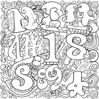 Colorful Numbers Coloring Page 3292-2732