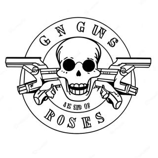 Guns And Roses Logo Coloring Page 32942-26530