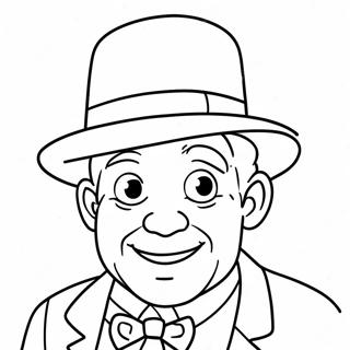 Funny Uncle With A Hat Coloring Page 32983-26564