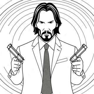 John Wick With Guns Coloring Page 33003-26583