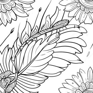 Turkey Feather Coloring Pages