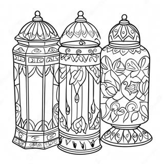 Festive Eid Lanterns Coloring Page 3302-2737