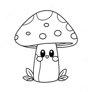 Cute Mushroom Coloring Pages