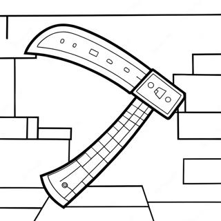 Minecraft Axe Coloring Pages