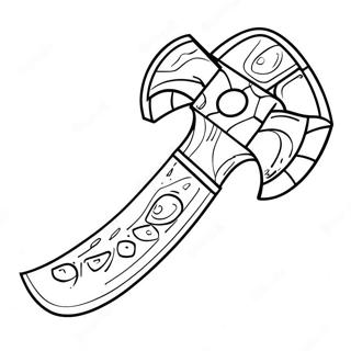 Minecraft Axe Coloring Page 33082-26646