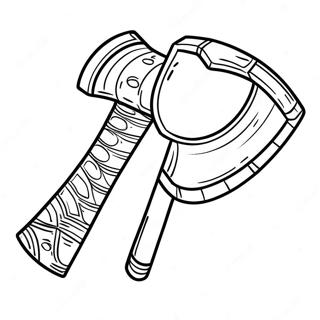 Minecraft Axe Coloring Page 33082-26647