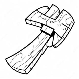 Minecraft Axe Coloring Page 33082-26648