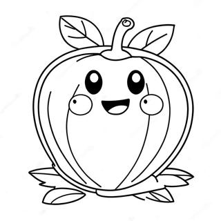 Cute Cartoon Tomato Coloring Page 33093-26651